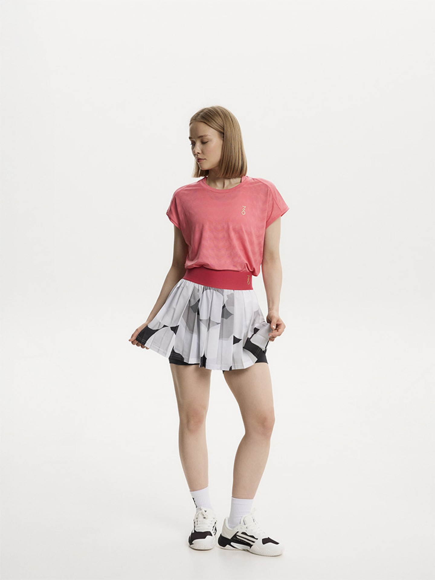 Юбка женская 7/6 Nata Skirt - Grey Blossom/Pink
