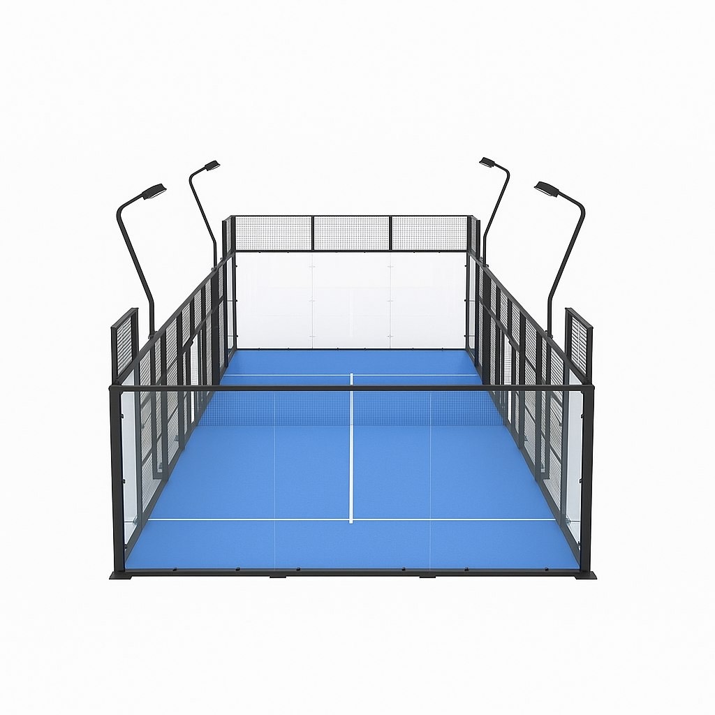 Панорамный корт для падела для одиночной игры (Single court)