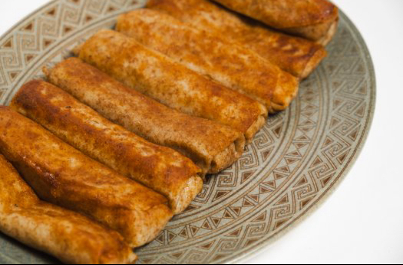Завтрак блинчики с мясом