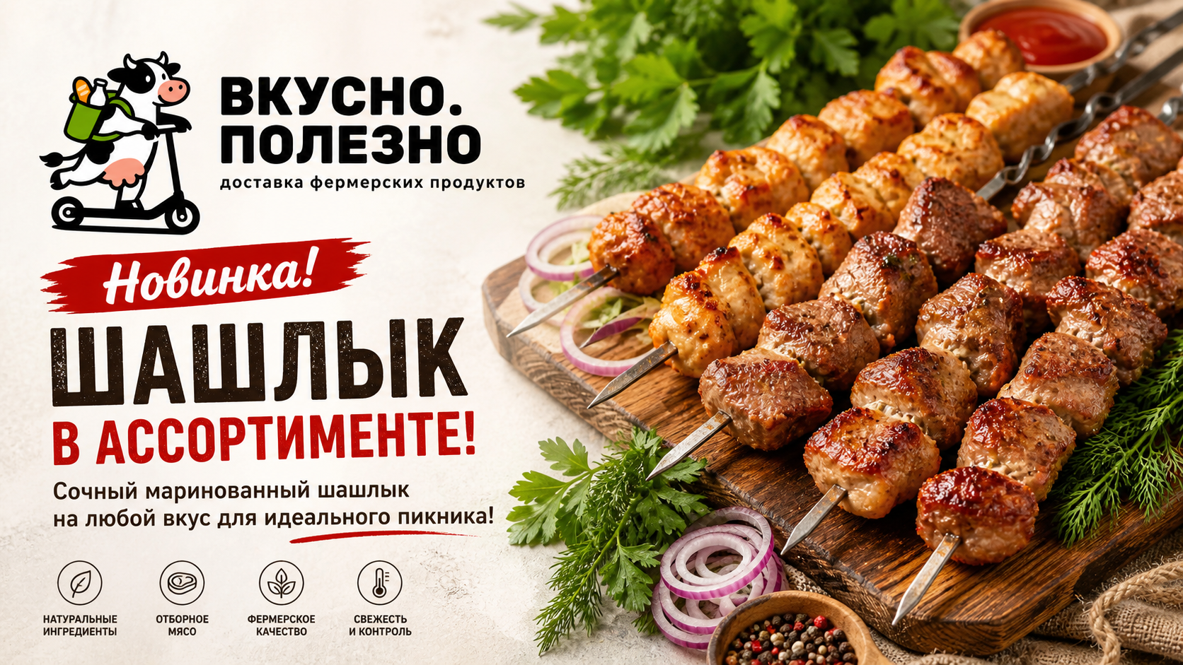 Новинка! Маринованный шашлык!