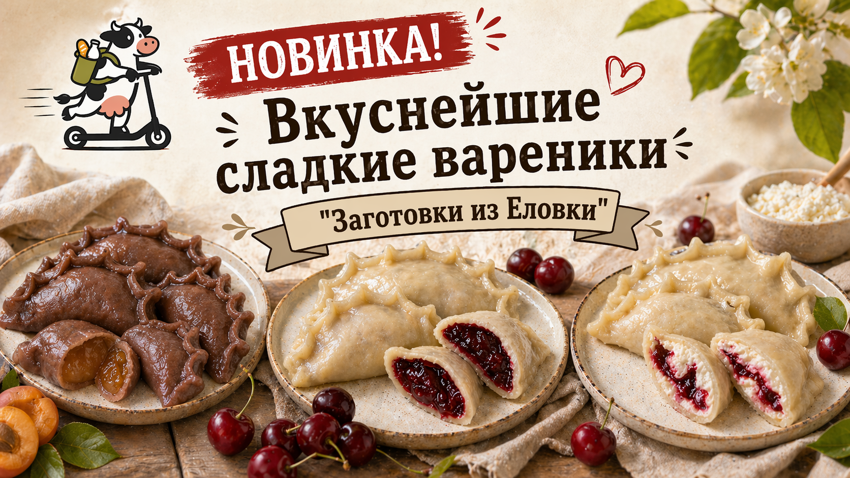 Новинки! Сладкие вареники!