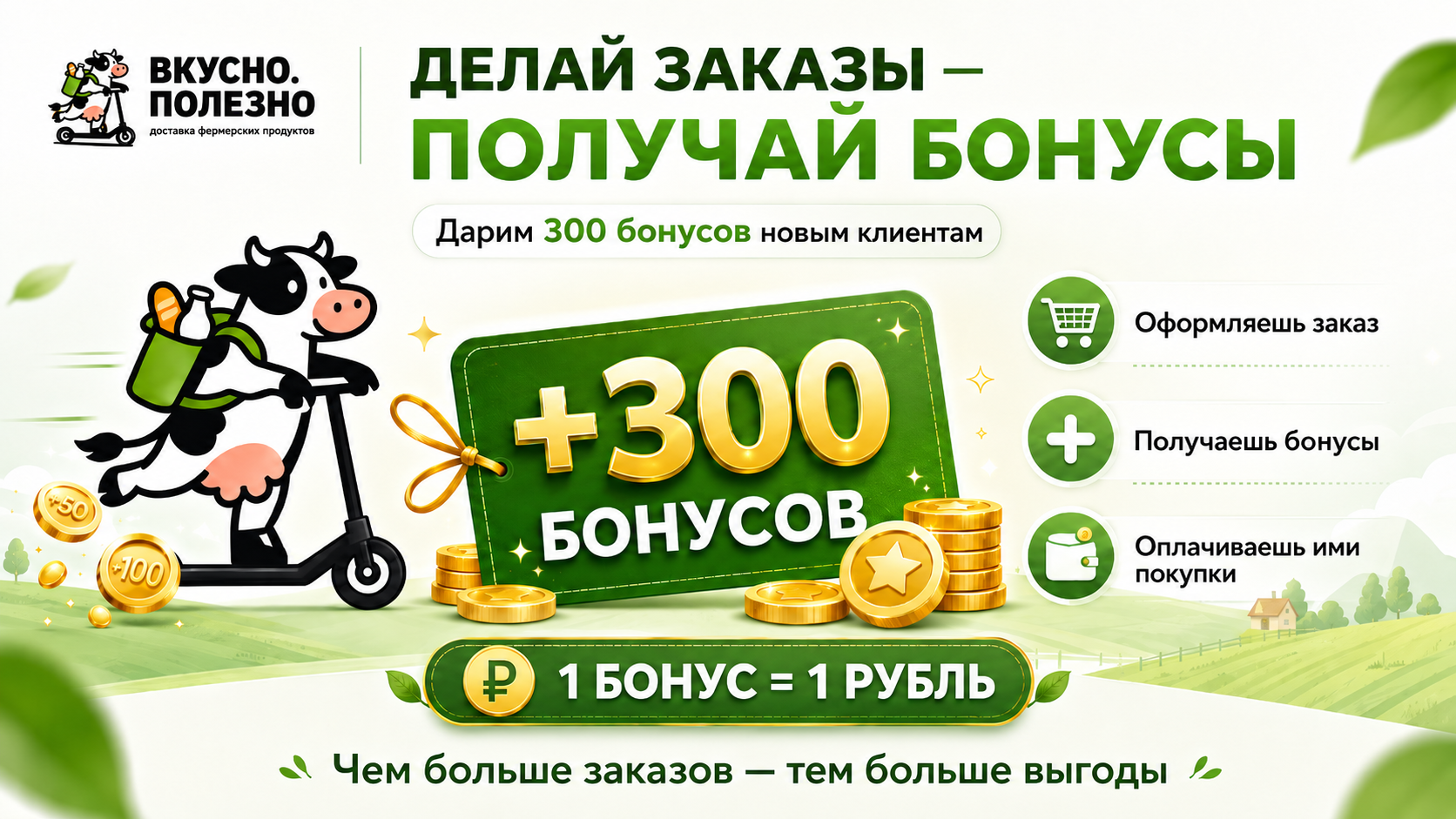 Делай заказы - получай баллы!