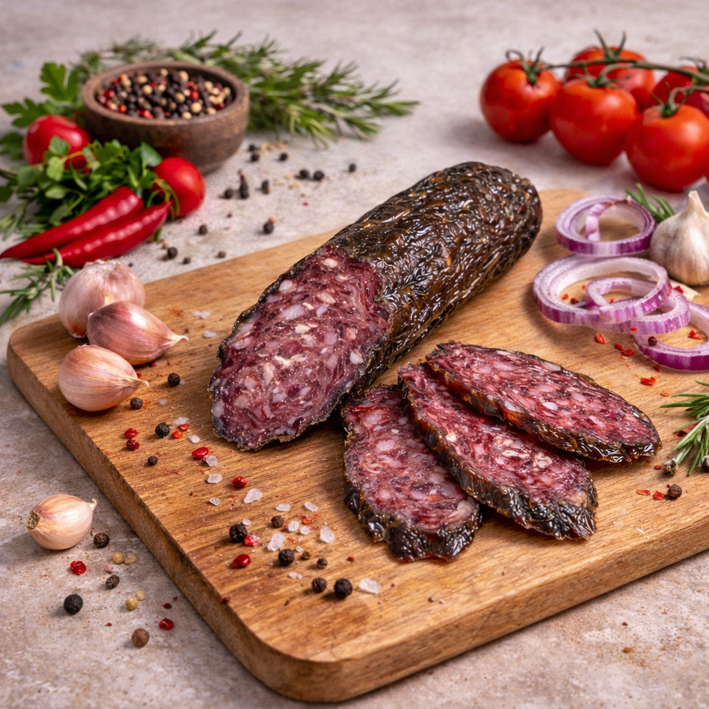 Колбаса из лося сырокопченая