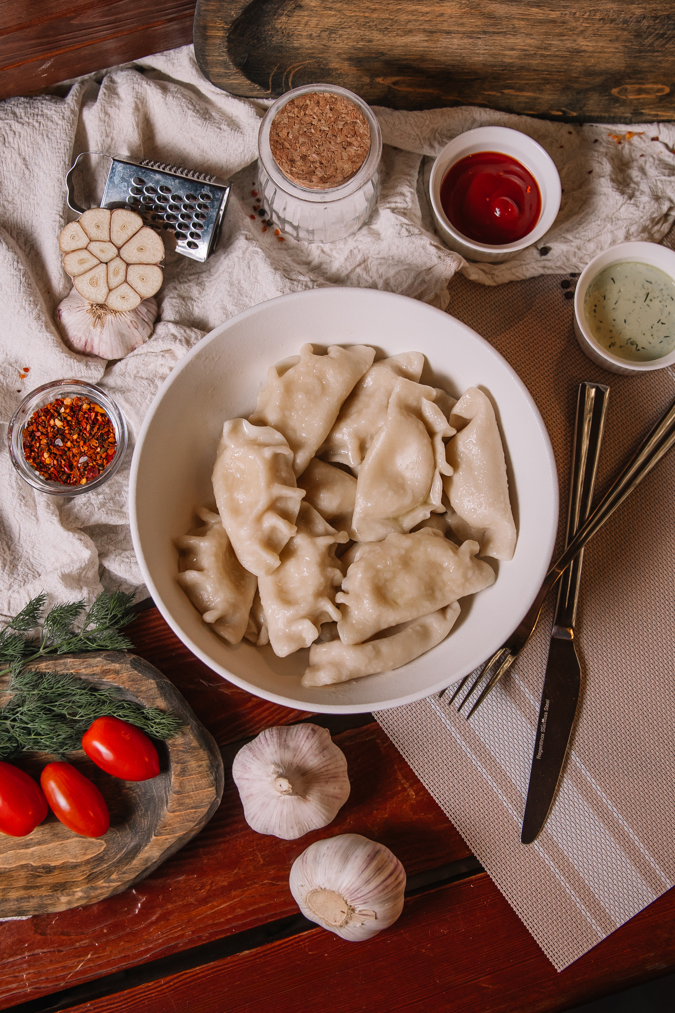Вареники картофельные на сливках п/ф