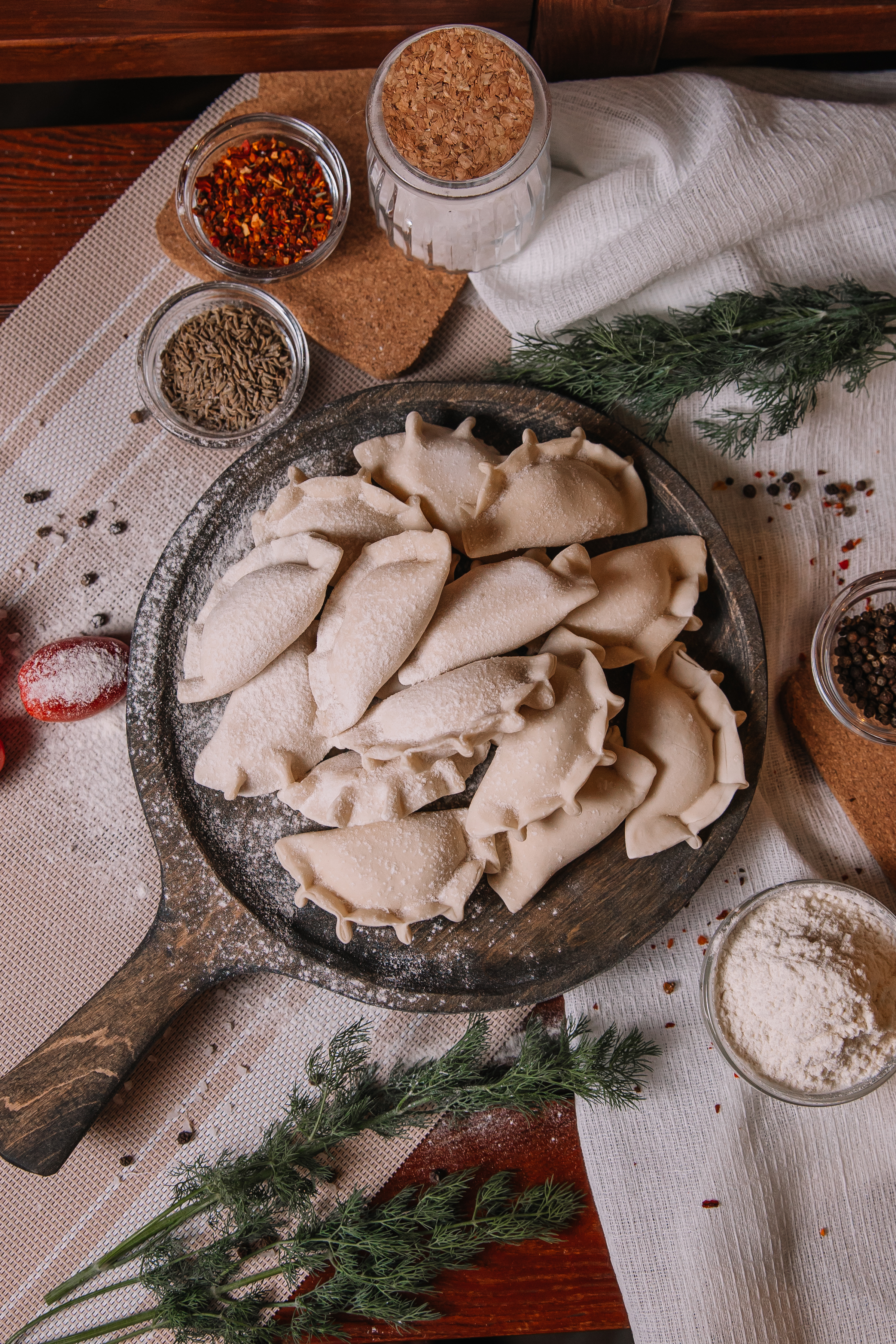 Вареники картофельные на сливках п/ф