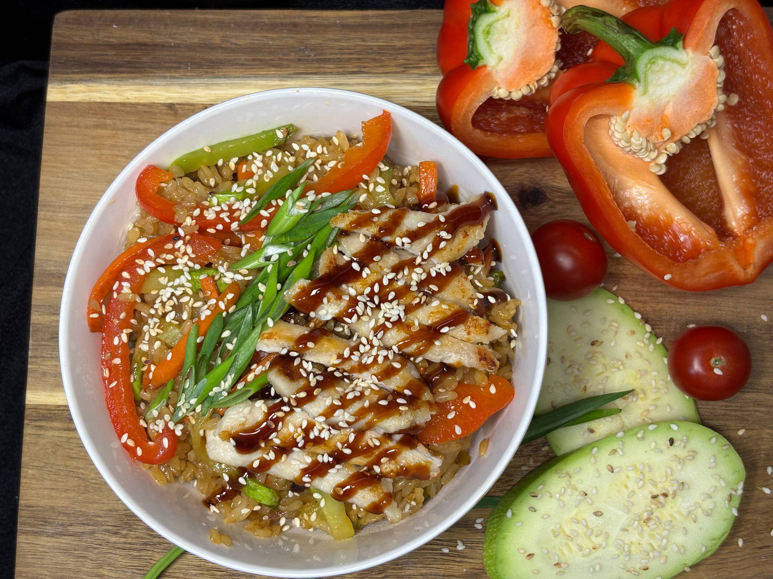 Тяхан с курицей