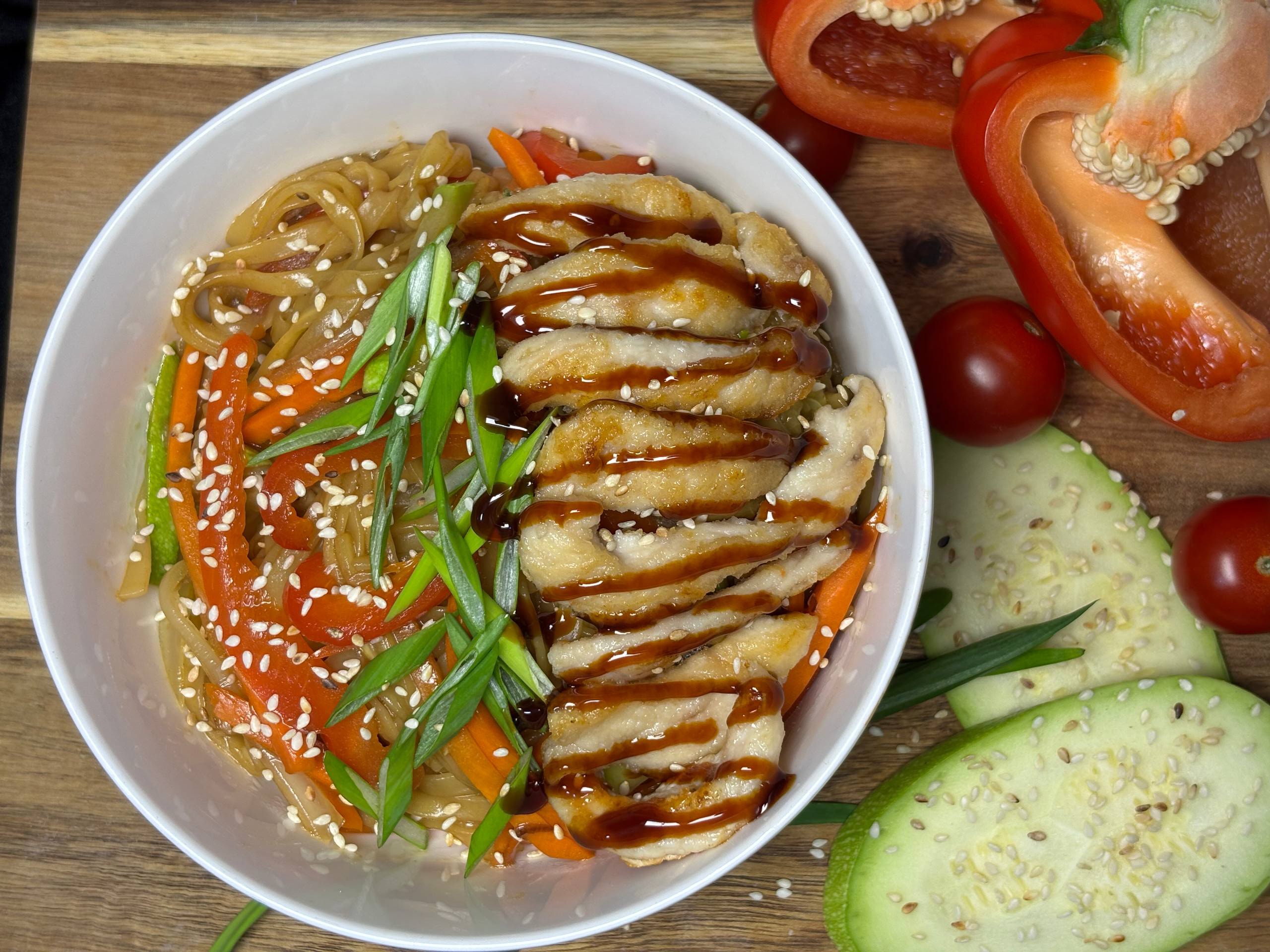 Удон с курицей