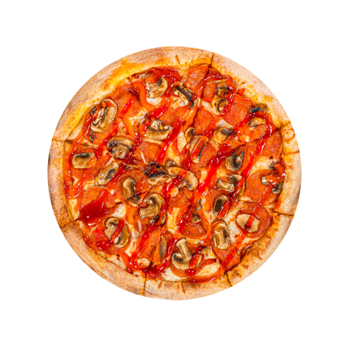 Пицца Пепперони+грибы 