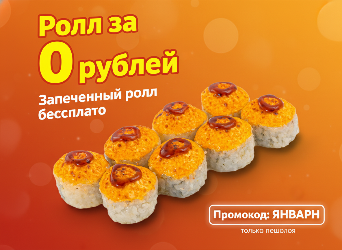 Ролл в подарок 🎁