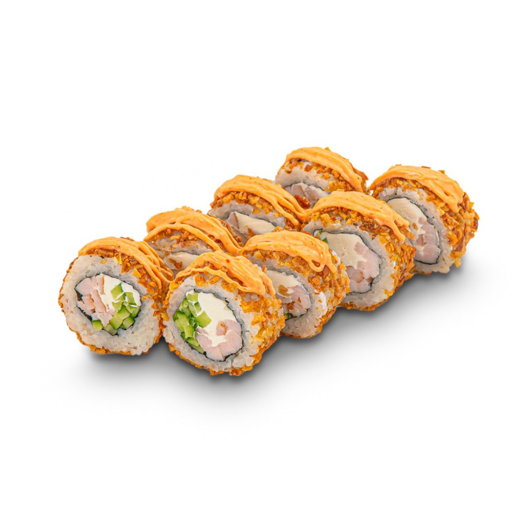 Ролл с курицей и луком кранч