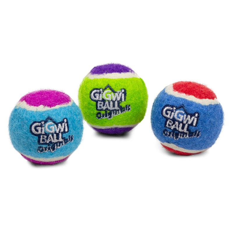 Игрушка GiGwi Три мяча с пищалкой д/соб 4 см