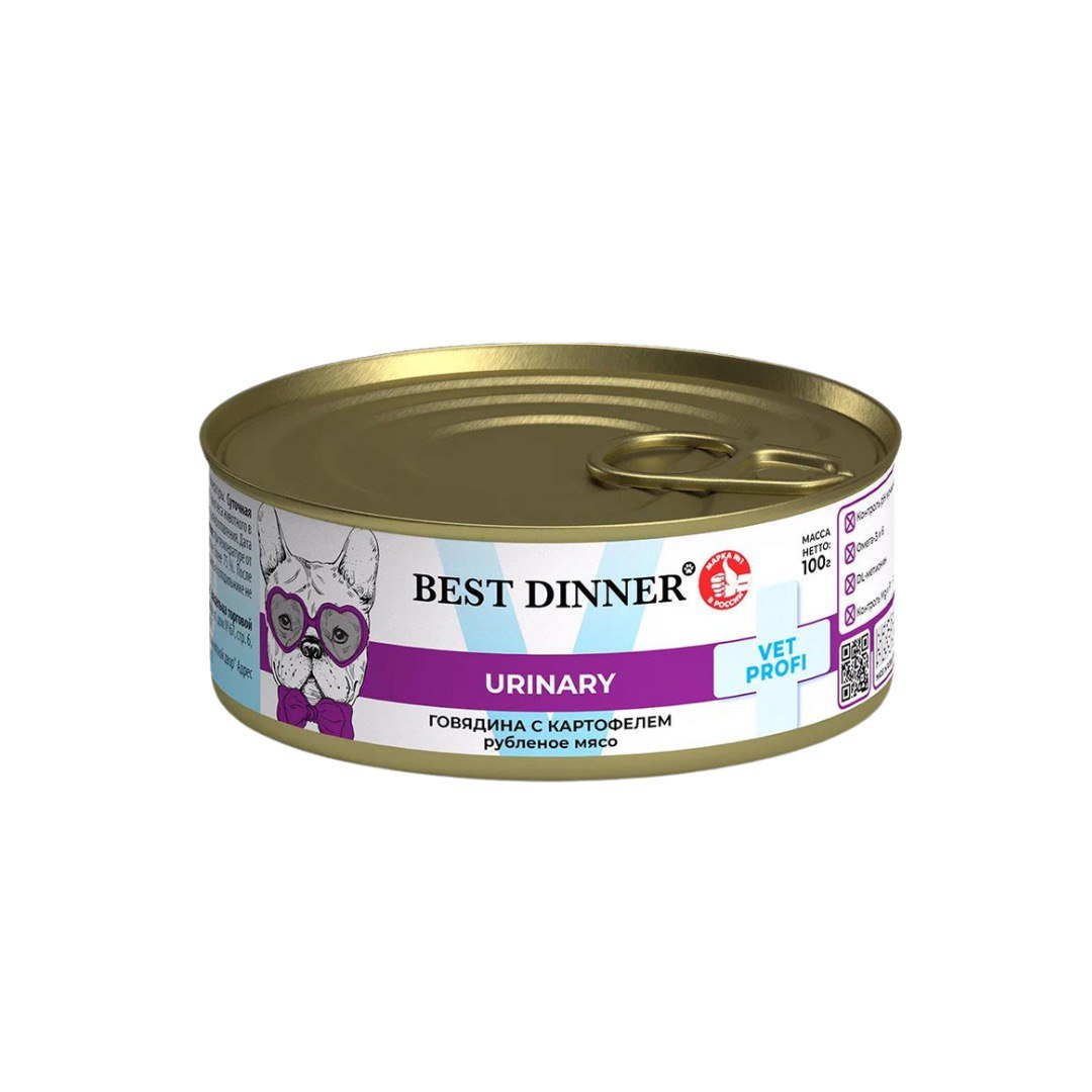 Best Dinner Exclusive Vet Profi Urinary Говядина с картофелем конс д/соб 100 г