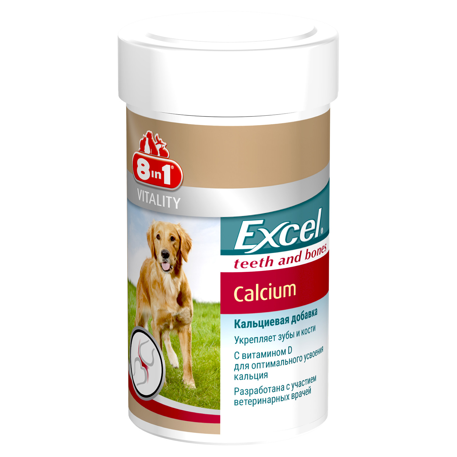 8 in 1 Excel Calcium корм добавка д/соб и щенков 155 шт