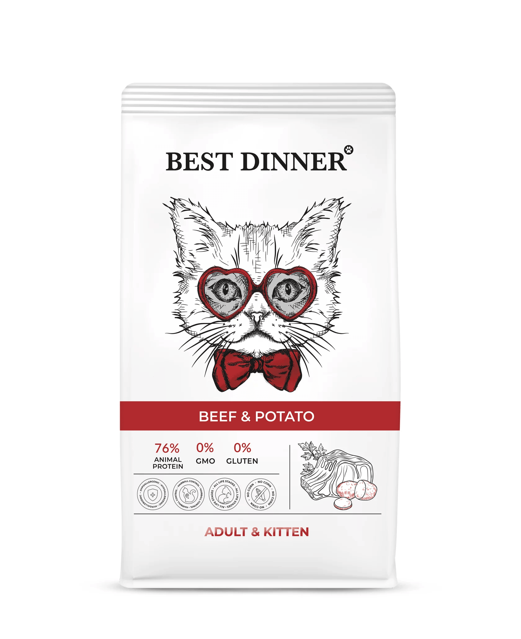 Best Dinner Kitten Говядина/картофель д/кош 400 г