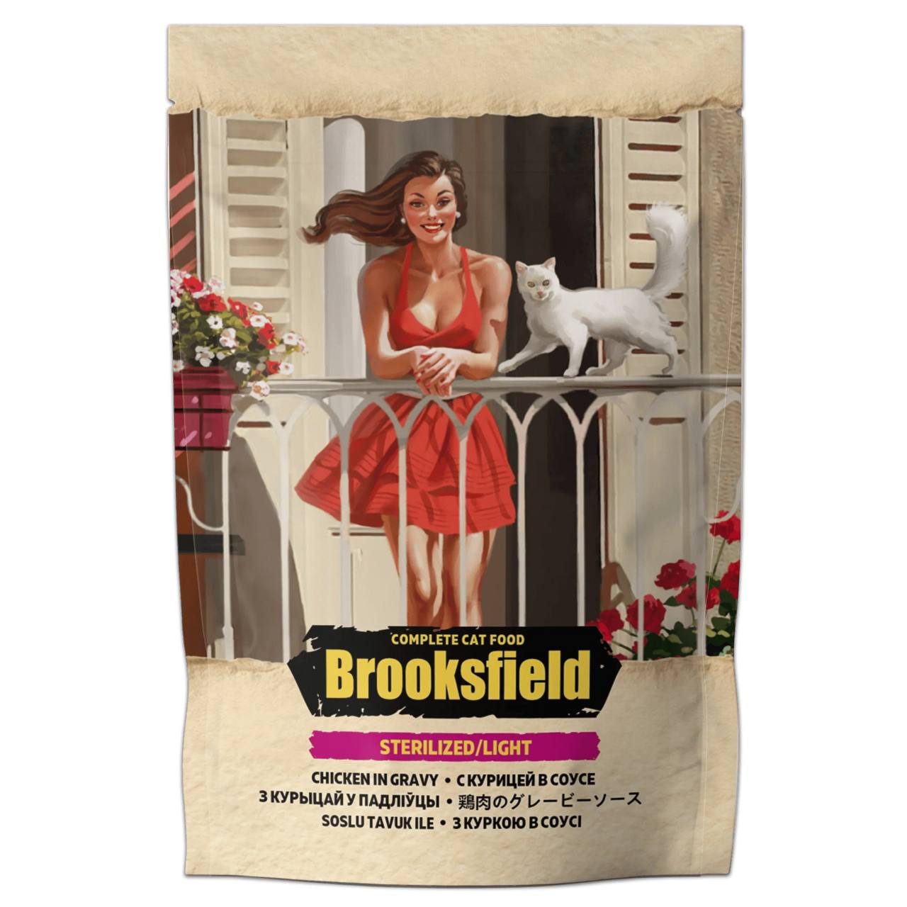 Brooksfield Sterilized/Light Курица в соусе пауч д/кош 85 г