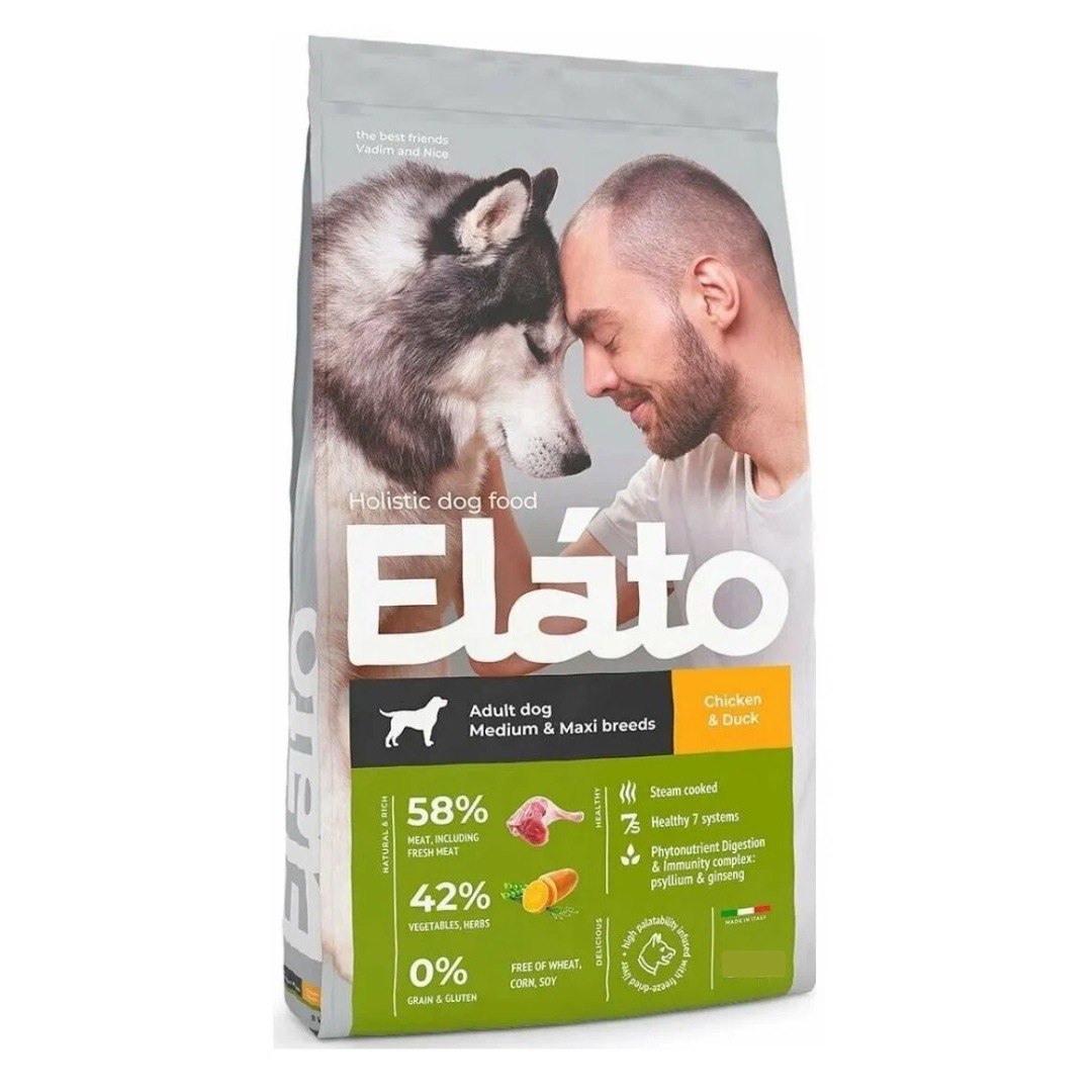 Elato Holistic Adult Dog Medium & Maxi Курица/Утка д/соб 2 кг