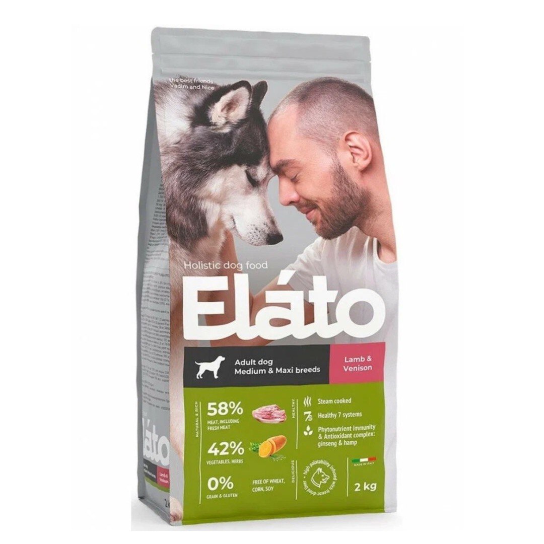 Elato Holistic Adult Dog Medium & Maxi Ягненок/Оленина д/соб 2 кг