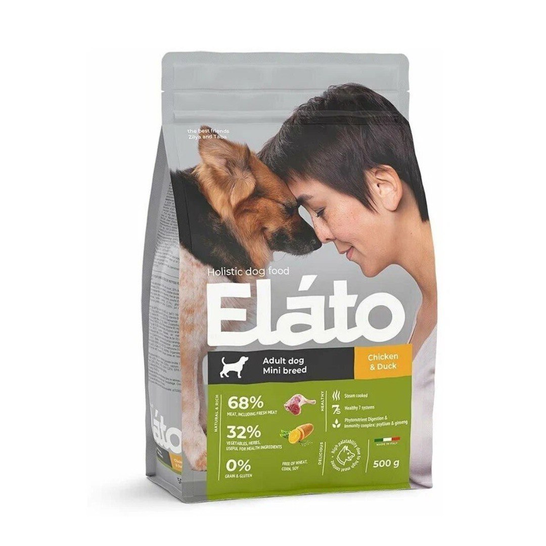 Elato Holistic Adult Dog Mini Курица/Утка д/соб 500 г