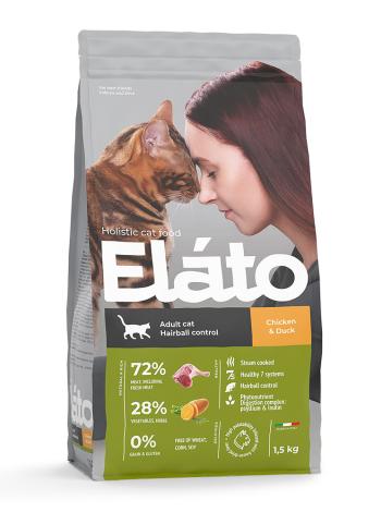 Elato Holistic Adult Hairball Control Курица/Утка д/кош 1,5 кг