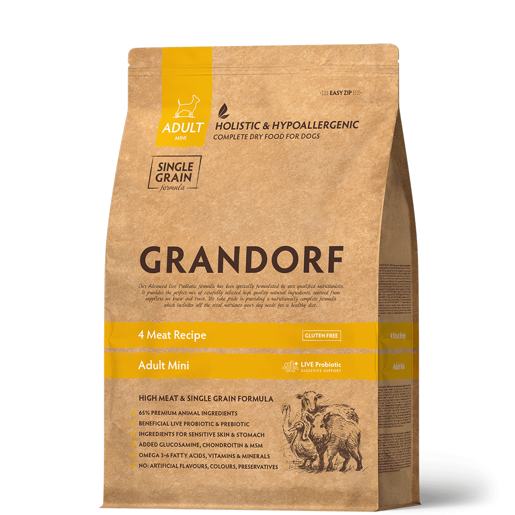 Grandorf Adult Mini PROBIOTICS 4 вида мяса/рис д/соб 3 кг