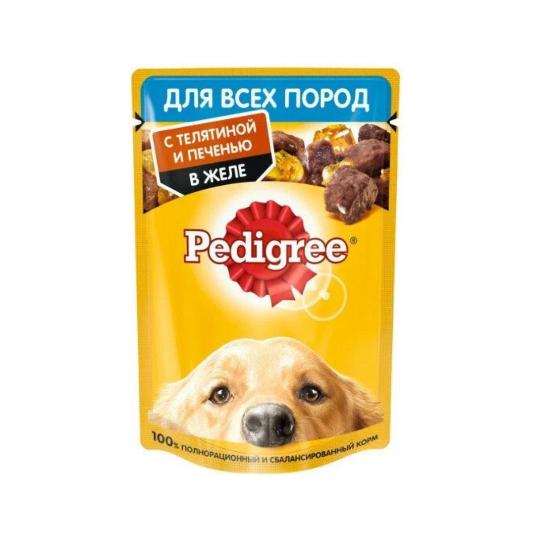 Pedigree Телятина и печень желе пауч д/соб 85 г