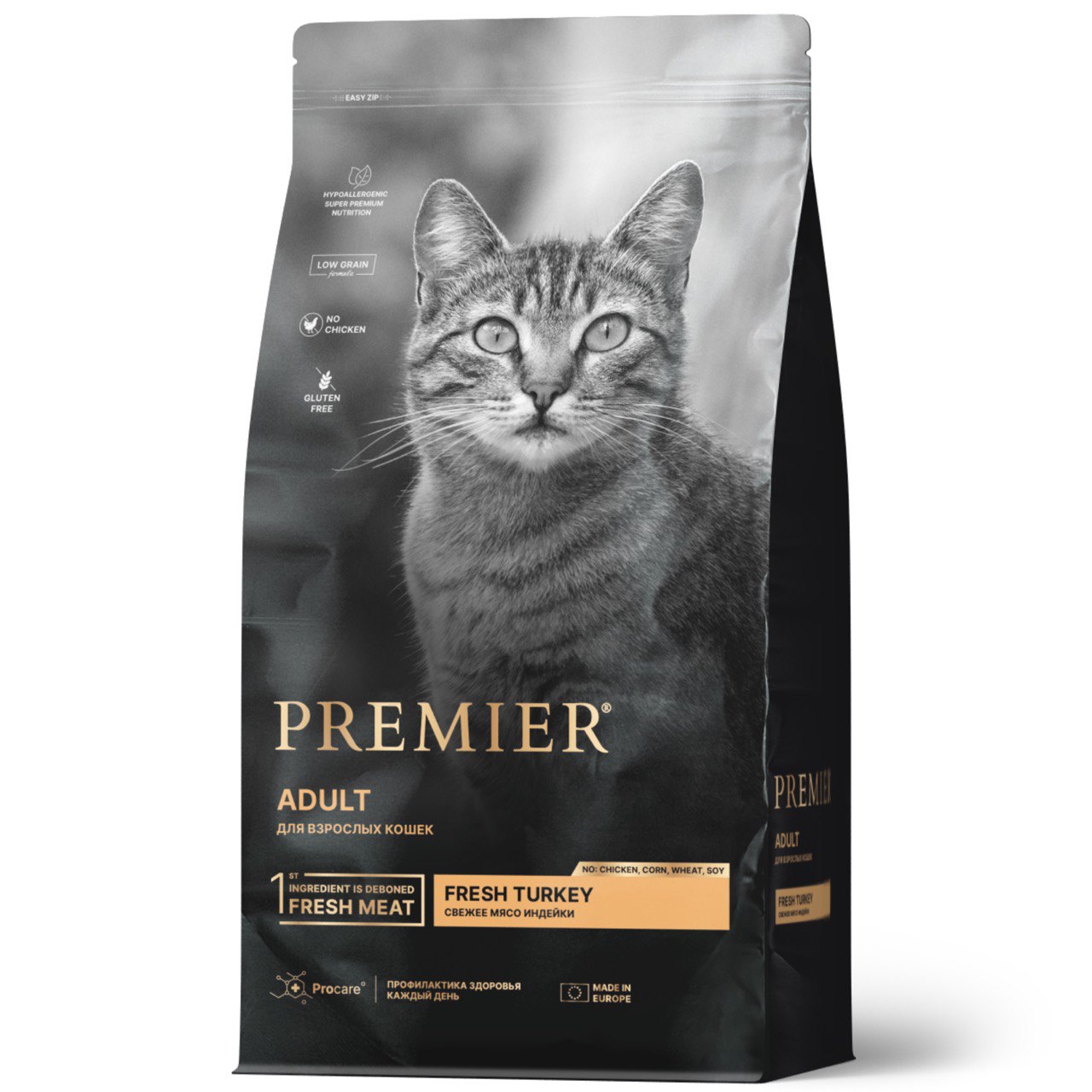 Premier Cat Adult Индейка д/кош 2 кг