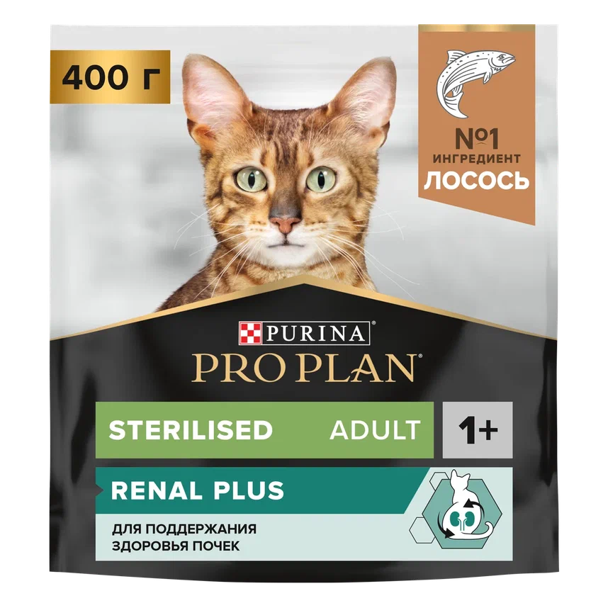 Pro Plan Sterilised Renal Plus Лосось д/кош 400 г