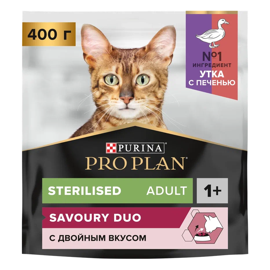 Pro Plan Sterilised Утка/Печень д/кош 400 г