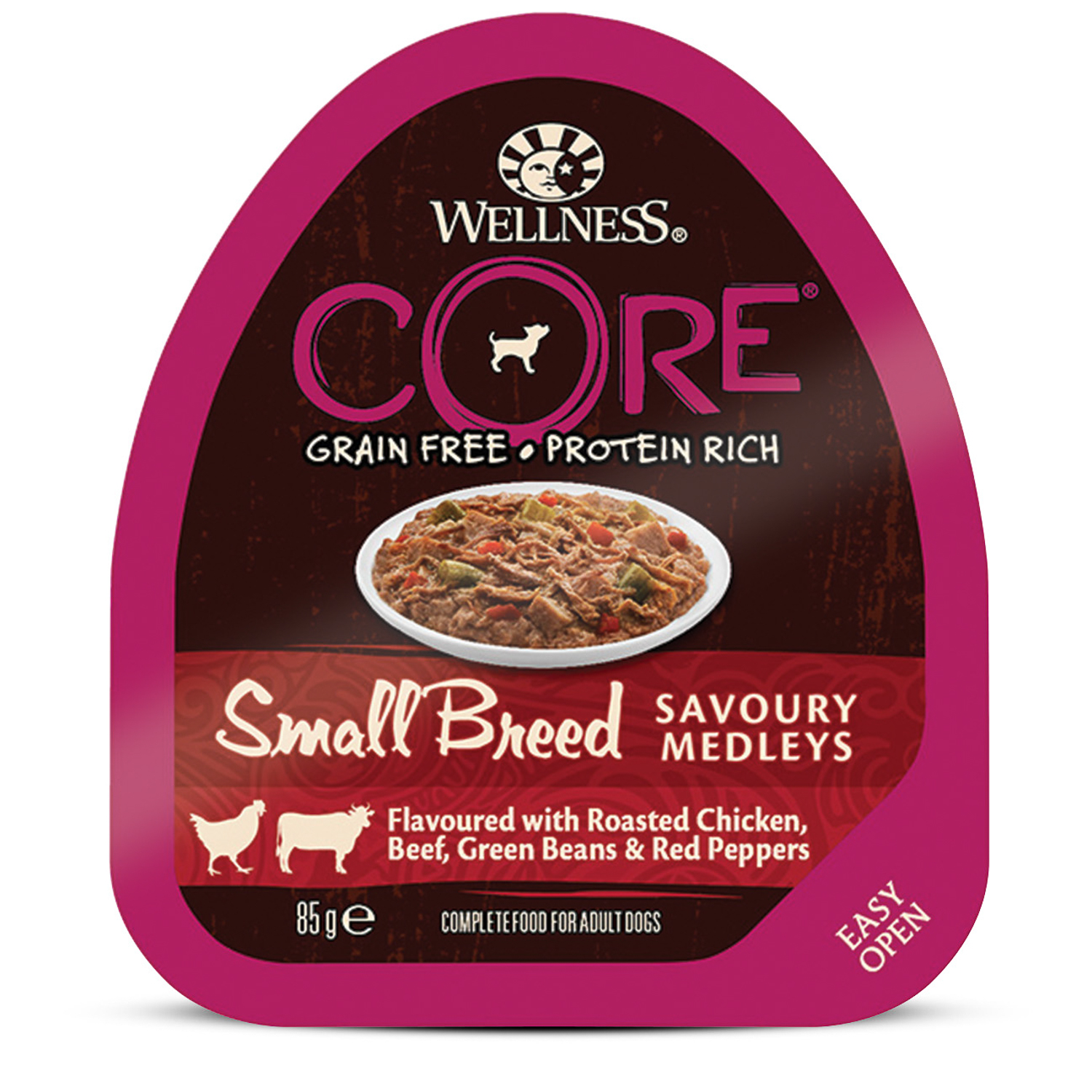 Wellness Core Adult Small Breed Dog Курица/Говядина/Фасоль конс д/соб 85 г