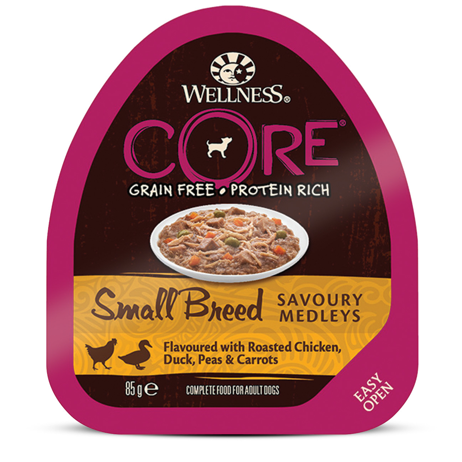 Wellness Core Adult Small Breed Dog Курица/Утка/Горошек/Морковь конс д/соб 85 г