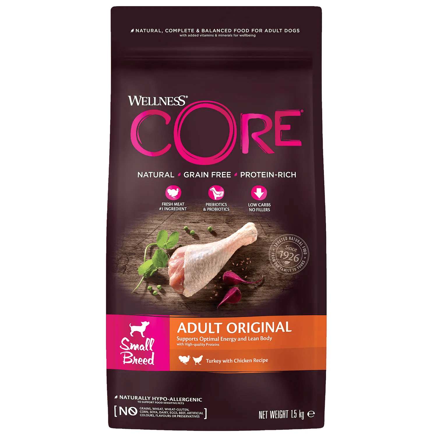 Wellness Core Mini Adult Индейка/Курица д/соб 1,5 кг