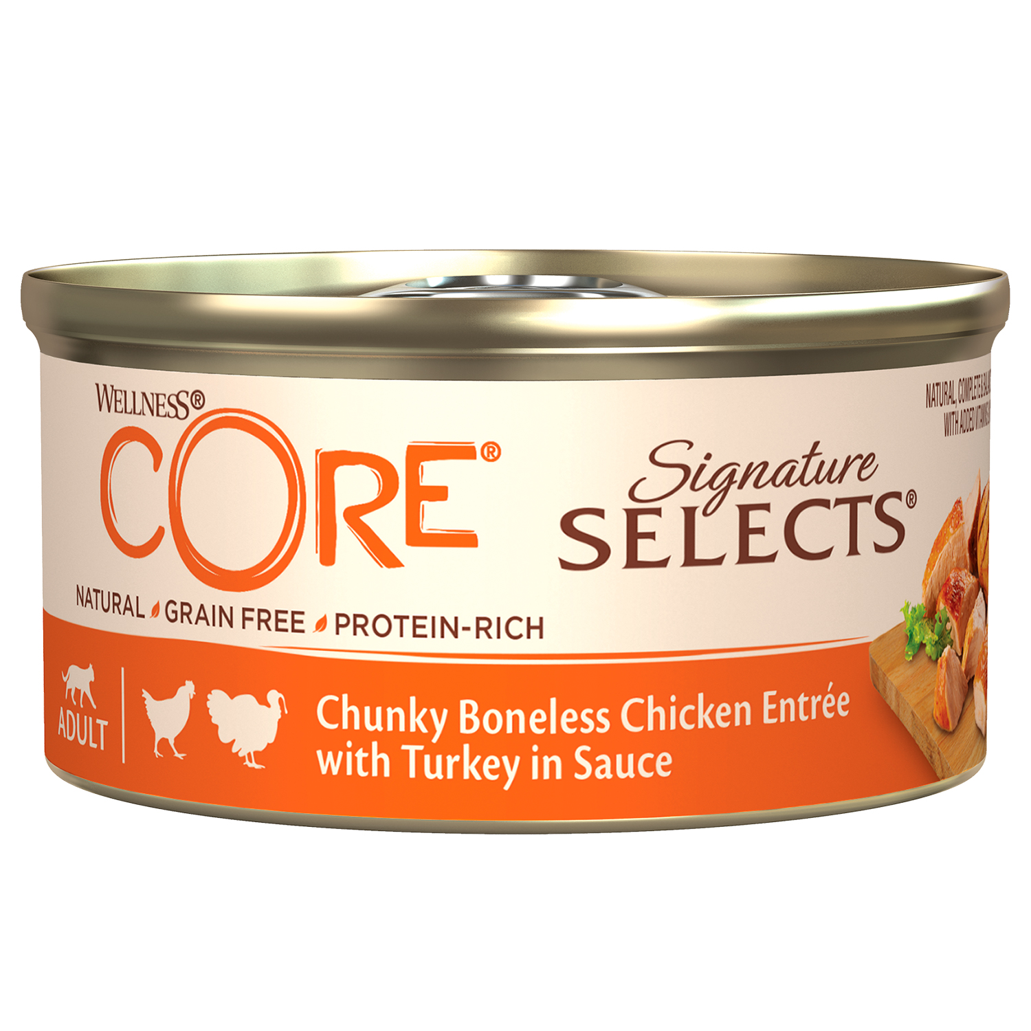Wellness Core Курица/Индейка кусочки в соусе конс д/кош 79 г