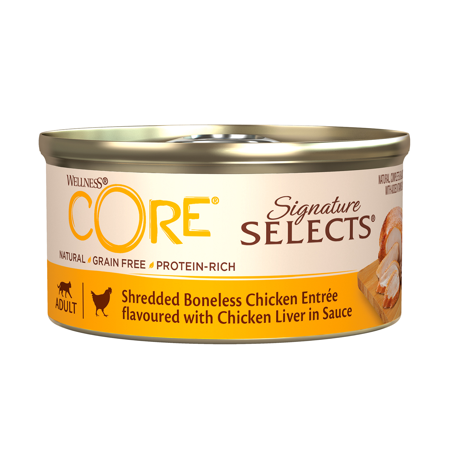 Wellness Core Курица/Куриная печень в виде фарша в соусе конс д/кош 79 г