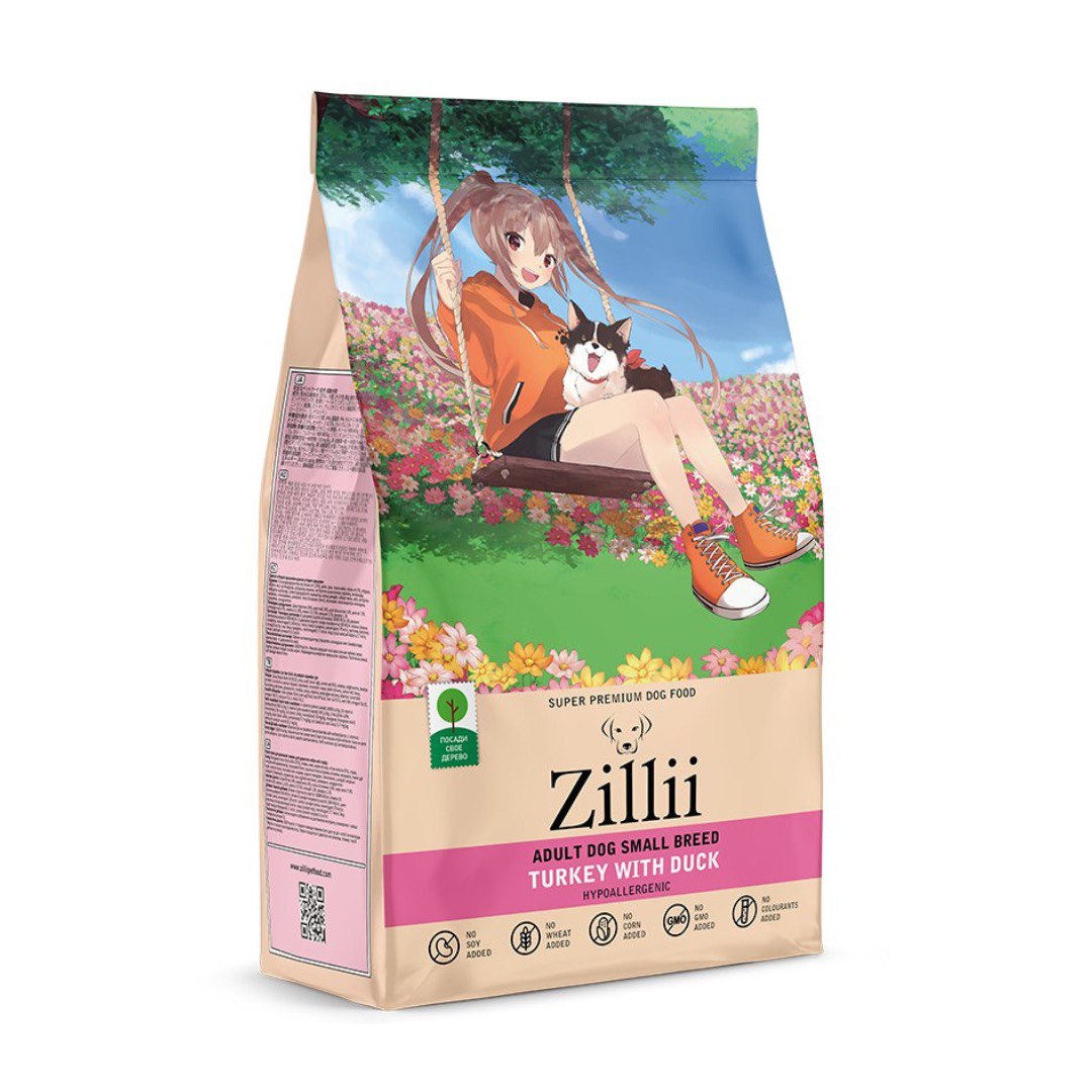ZILLII Dog Small Breed Индейка/Утка д/соб 2 кг