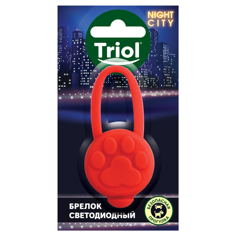 Брелок Triol Night City Лапка светодиод д/соб 6,6*3,2 см