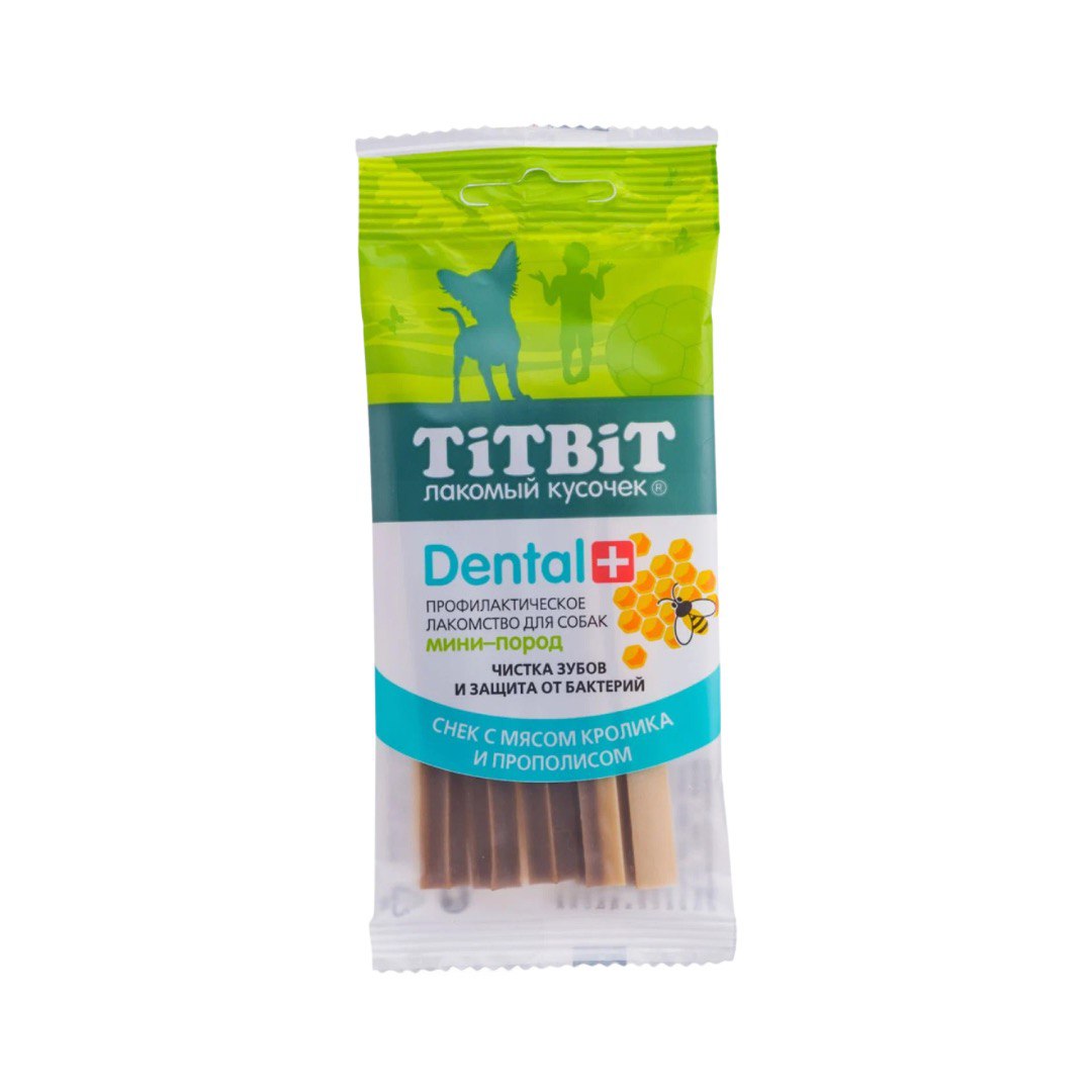 Лакомство Titbit Dental+ снек с мясом кролика д/щен
