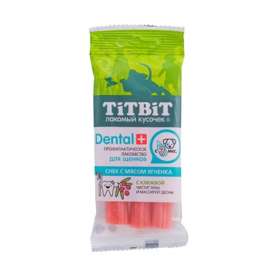 Лакомство Titbit Dental+ снек с мясом ягненка д/щен 50 г