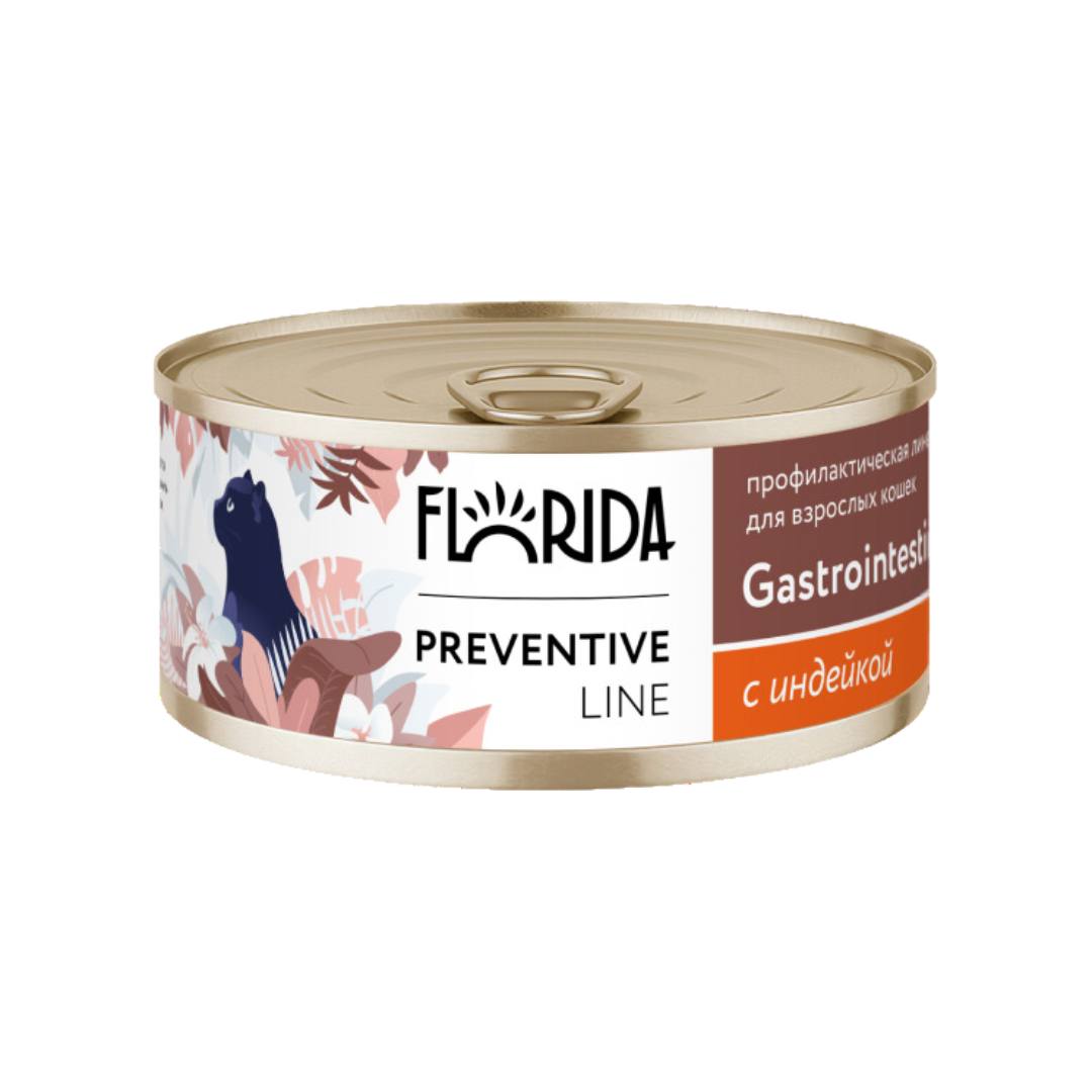 Florida Preventive Line Gastrointestinal Индейка конс. д/кош 100 г