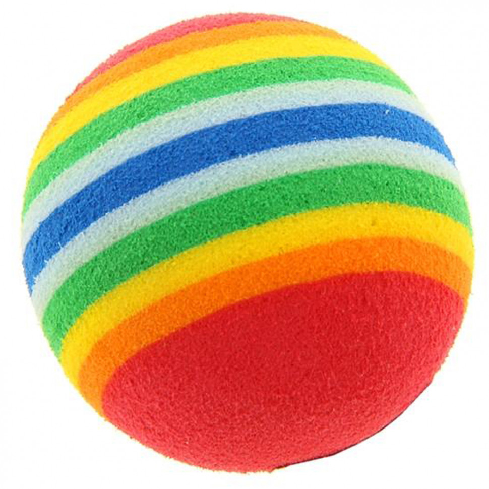 Мяч Triol полосатый велюровый красный д/кош 3,5 см (цена за 1 шт)