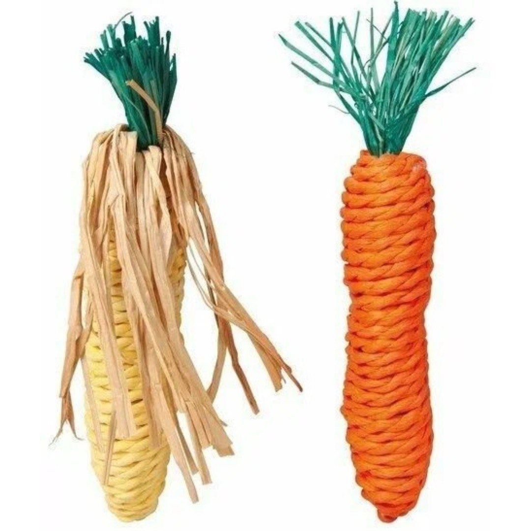 Набор игрушек Trixie Морковь и кукуруза  д/грыз