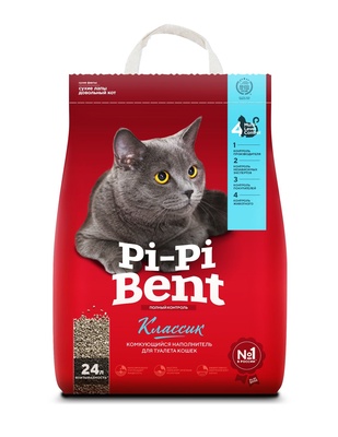 Наполнитель Pi Pi Bent классик комкующийся д/кош 10 кг