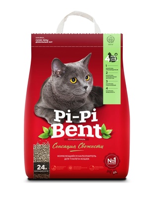 Наполнитель Pi Pi Bent сенсация свежести комкующийся д/кош 10 кг