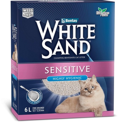 Наполнитель White Sand комкующийся д/чувствительных кош 5,1 кг