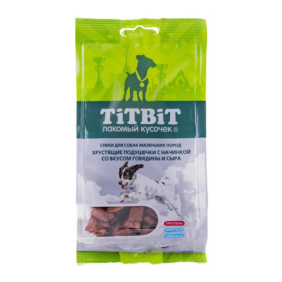 Подушечки TitBit Говядина/Сыр для собак мелких пород 95 г