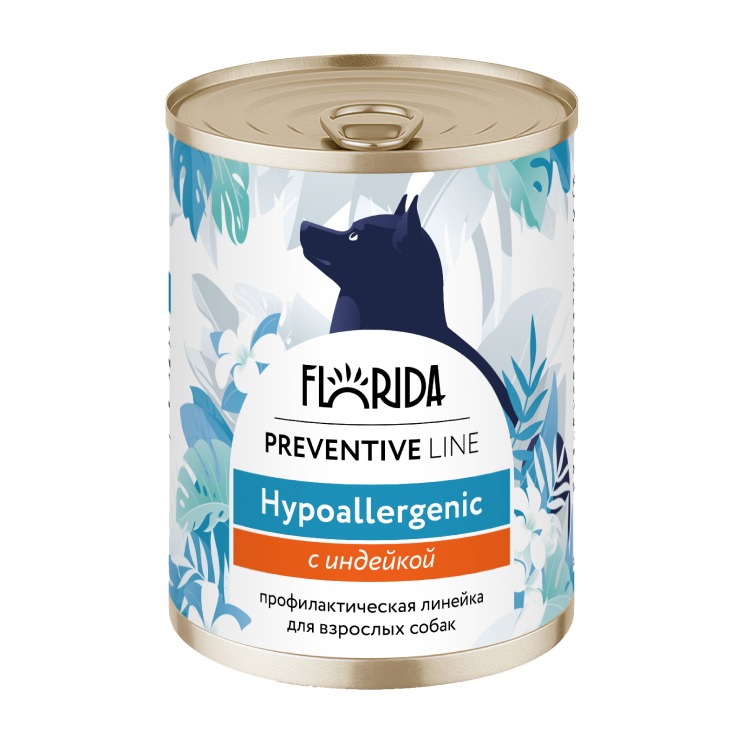 Florida Preventive Line Hypoallergenic Индейка конс д/соб 340 г