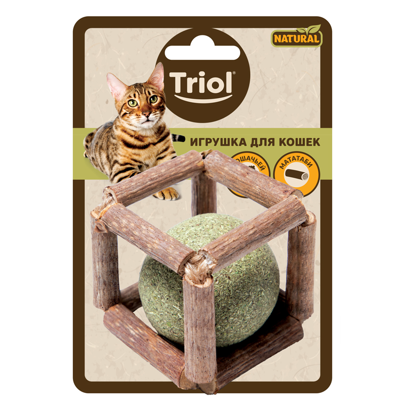 Игрушка Triol Natural Куб с кошачьей мятой д/кош 4 см