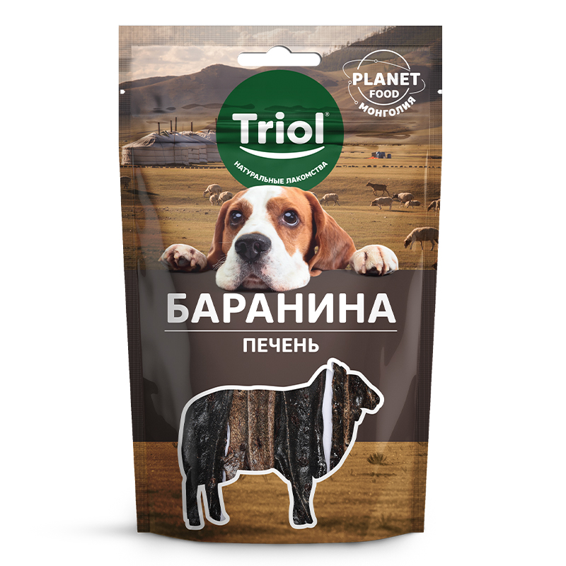 Лакомство Triol Planet Food Печень баранья д/соб 50 г