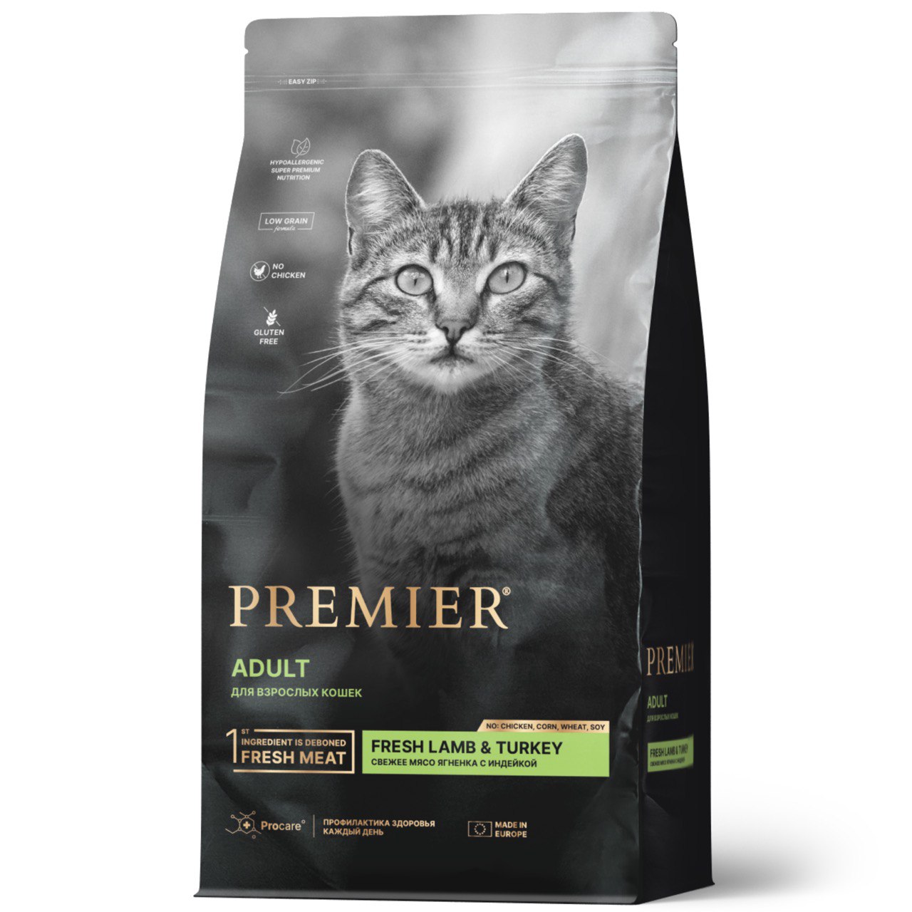 Premier Cat Adult Ягненок/Индейка д/кош 2 кг