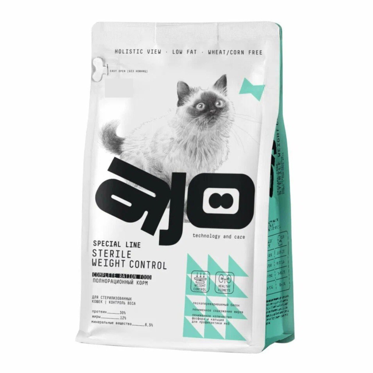 AJO Cat Sterile Weight Control Курица д/кош 400 г