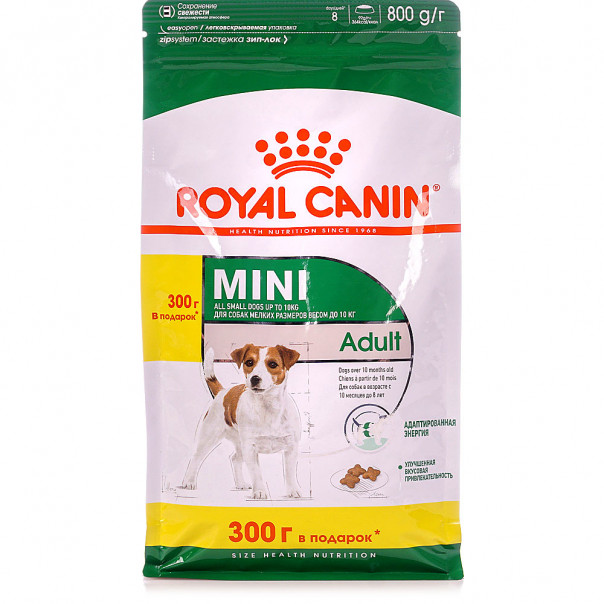 Royal Canin Mini Adult д/соб 500 + 300 г